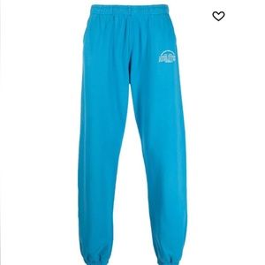 SPORTY & RICH $200 Athletic Club Joggers Sweatpants Blue Sz M